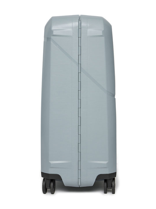 Samsonite Magnum Medium Hard Blue Suitcase With 4 Wheels Height 69cm