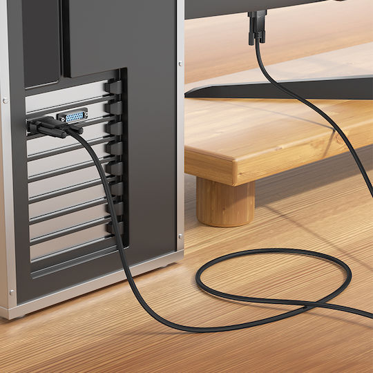 Hoco Cablu VGA - VGA Negru 1m