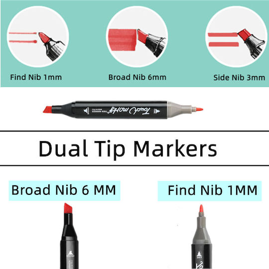 Drawing Markers Double Tip Set 30pcs