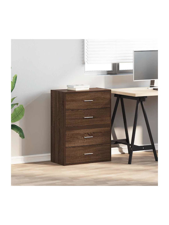 Wooden Chest of Drawers Brown Oak 60x31x60cm