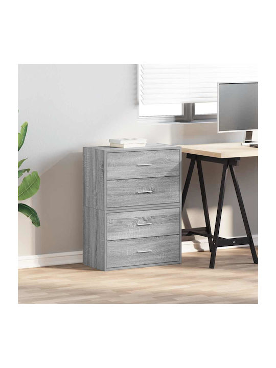 Wooden Chest of Drawers Grey Sonoma 60x31x60cm