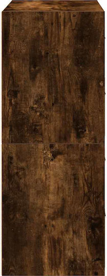 Wooden Chest of Drawers with 4 Drawers Smoked Oak 60x31x60cm