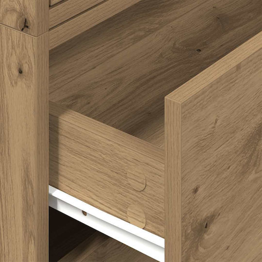 Wooden Chest of Drawers with 4 Drawers Coffee 60x31x60cm