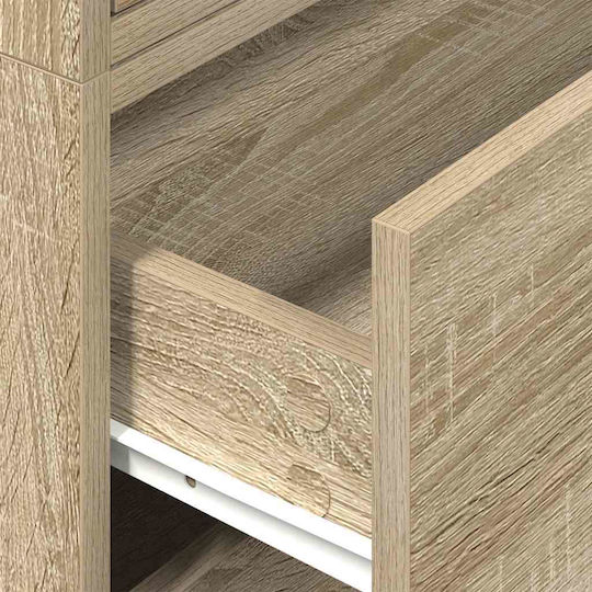 Wooden Chest of Drawers with 4 Drawers Sonoma Oak 60x31x60cm