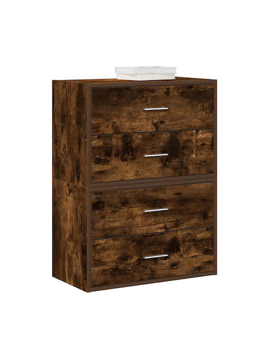 Συρταριέρα Креватокамарас Дървена с 4 чекмеджета Smoked Oak 60x31x60бр