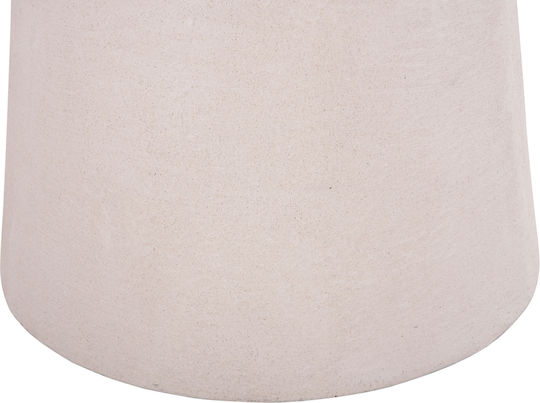 Round Side Table Santorini Wooden Ecru M48xL48xH49cm