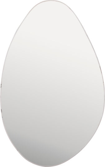 HomeMarkt Drop Oglindă de Perete cu Alb Ramă din Lemn 80x50cm 1buc
