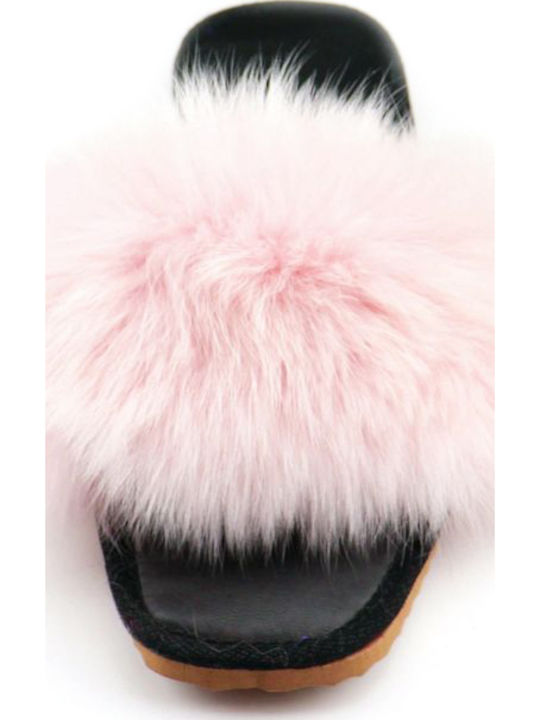 Lederne Hausschuhe Rosa