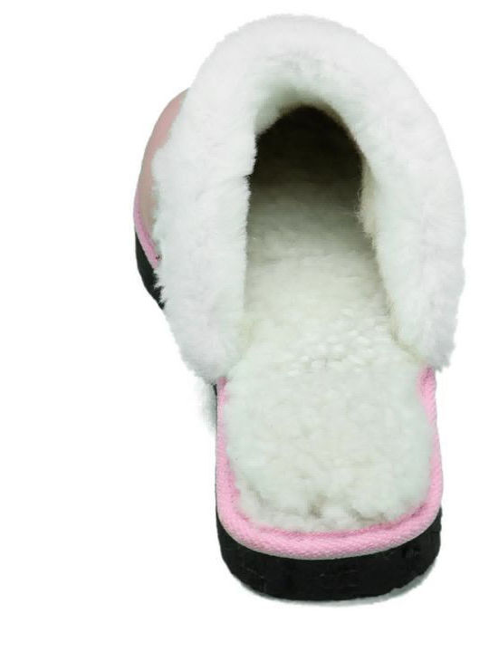Anatomische Lederne Damen Hausschuhe Rosa