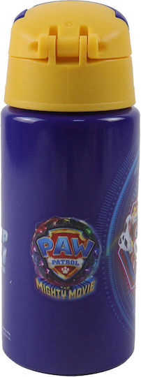Gim Paw Patrol Kids Water Bottle Paw Patrol Aluminium with Straw Blue 500ml