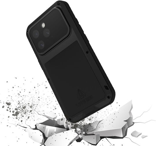Love Mei Hülle iPhone 16 Pro Max Panzerglas Schwarz