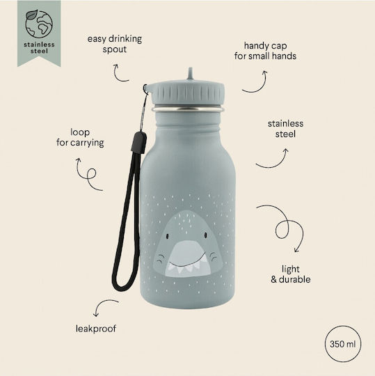 Trixie Παιδικό Παγούρι Ανοξείδωτο Non Spill Trixie Mr Shark 350ml (Διάφορα Σχέδια/Χρώματα)