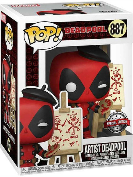 Funko Pop! Marvel: Deadpool - Deadpool Artist 887 Bobble-Head Special Edition