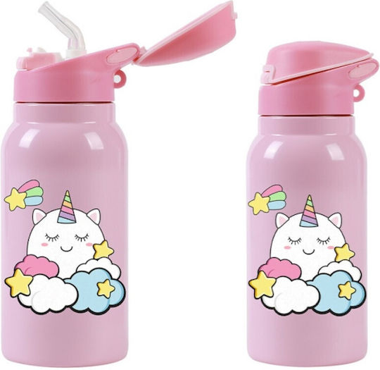 Total Gift Kinderflasche Thermos Einhorn Rostfreier Stahl 350ml (Verschiedene Designs/Farben)