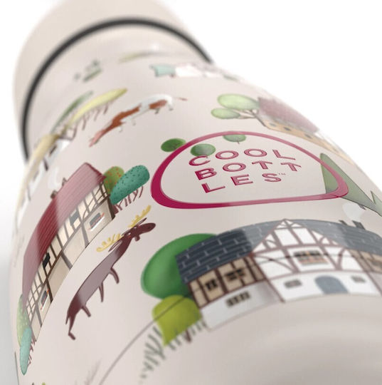 Cool Bottles Insulated Water Bottle-Thermos Straw Lid Tudor Village 350ml 24m+ 1pc