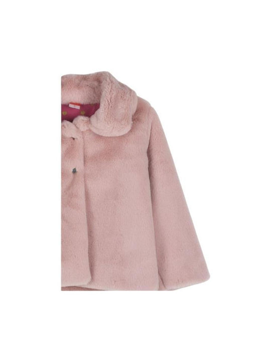 Joyce Kids Fur Coat Pink