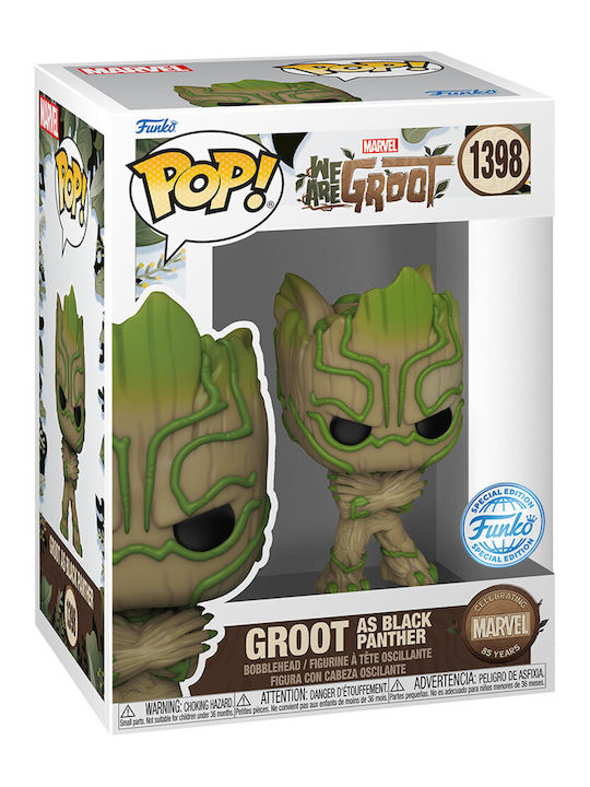 Funko Pop! Marvel: Groot as Black Panther Bobble-Head Special Edition