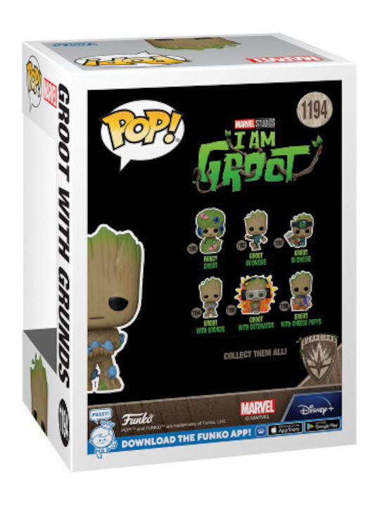 Funko Pop! Marvel: Ich bin Groot - Groot mit Grunds 1194 Wackelkopf