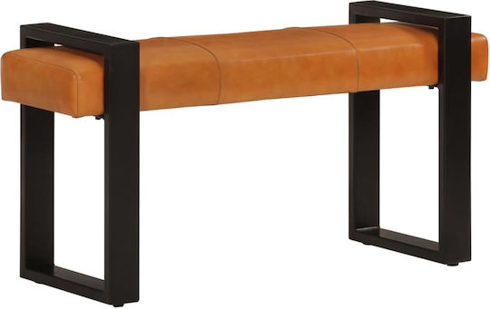Taburet Camera De Zi Metalic Negru Și Maro 110x34x54cm
