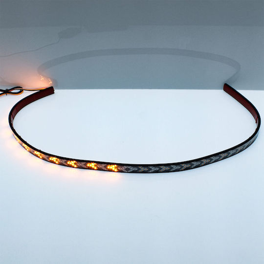 LED Auto-Warnband Blitz-Stopplicht 12V 432 SMD 1,2m Rot Orange OEM