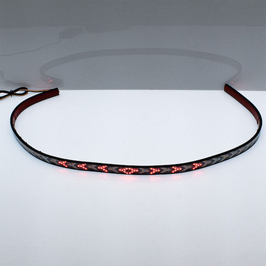 LED Auto-Warnband Blitz-Stopplicht 12V 432 SMD 1,2m Rot Orange OEM