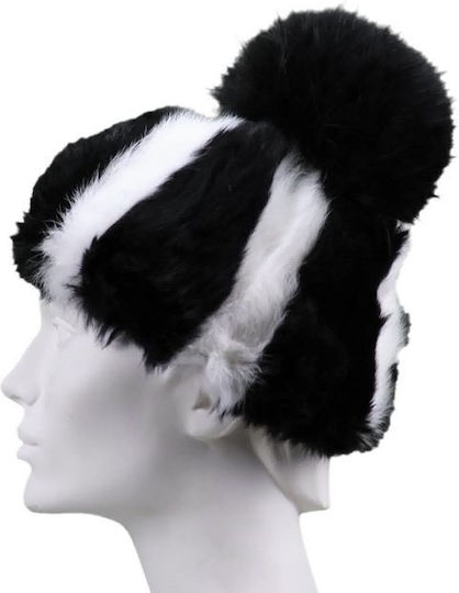 Pom Pom Beanie Unisex Căciulă Tricotat în culoarea Negru