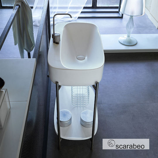 Scarabeo Waschtisch ohne Waschbecken L74xB43xH74cm Moon White