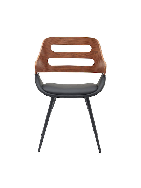 Harmada Stühle Speisesaal Black/Brown 1Stück 52x57.5x77cm
