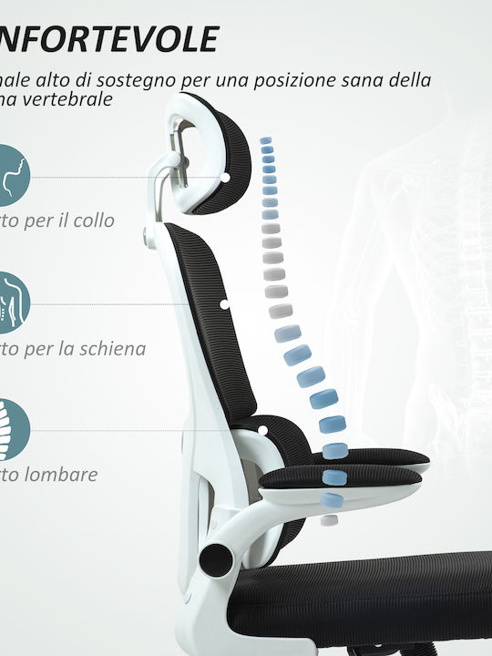 HomCom Scaun De Birou Cu Inclinare Negru