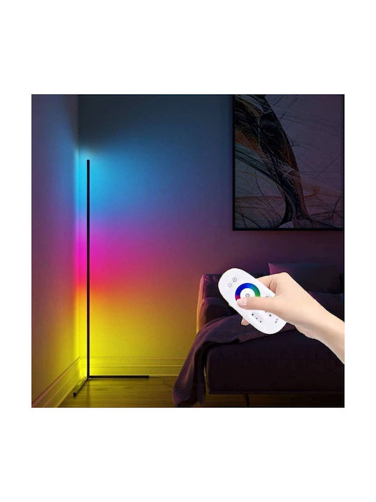 Benson LED Φωτιστικό Δαπέδου Υ140xΜ50εκ. με RGB Φως Μαύρο