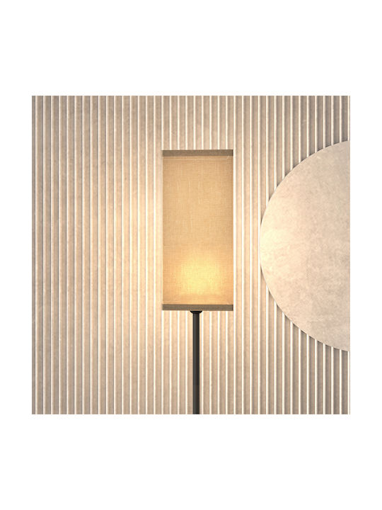 HomCom Floor Lamp H161.5xW25cm. with Socket for Bulb E27 Black