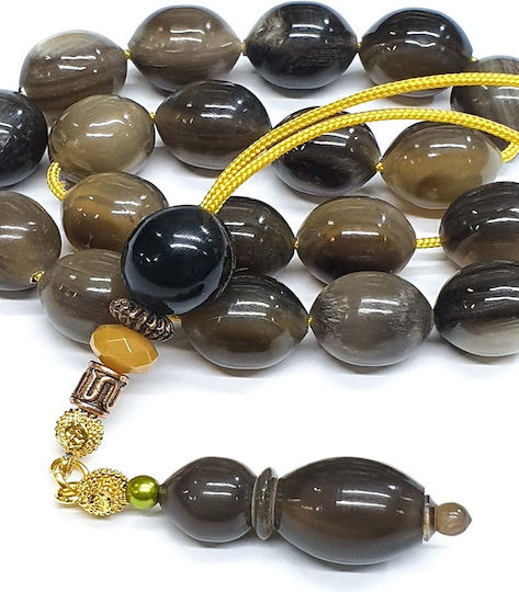 Roloi Komboloi Horn Worry Beads Gray 29cm