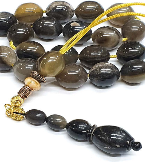 Roloi Komboloi Horn Worry Beads Gray 32cm