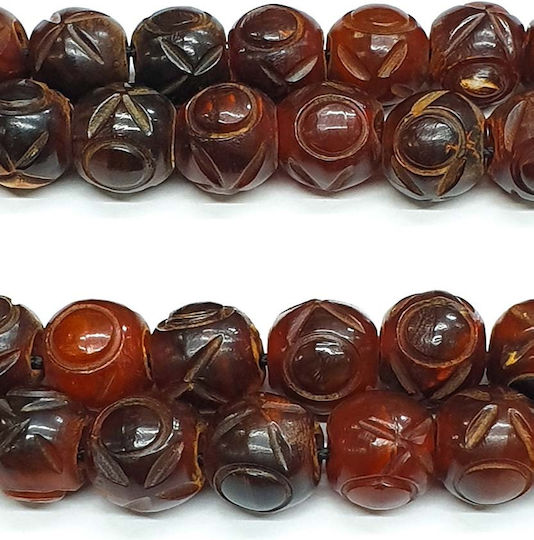 Roloi Komboloi Horn Worry Beads Burgundy 30cm