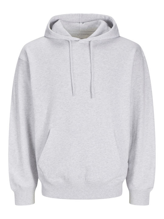 Jack & Jones Sweatshirt with Hood White Melange/grey