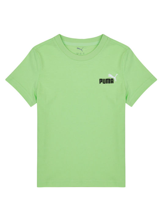 Puma Kinder-T-Shirt Grün Logo