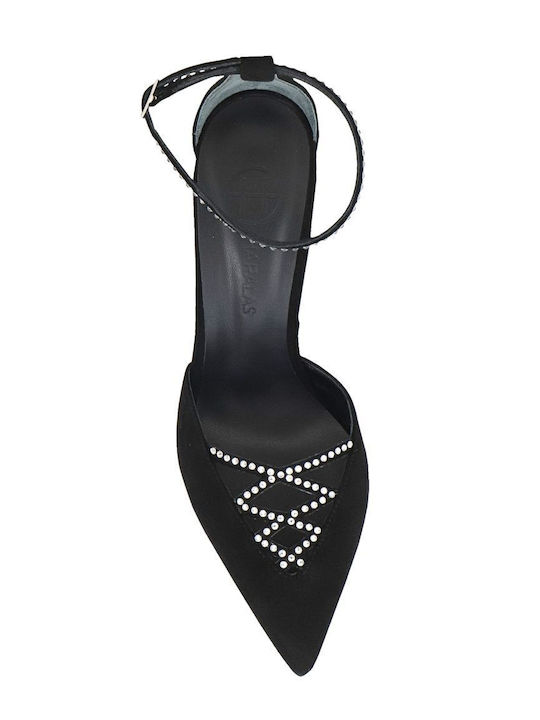 Suede Γόβες Μαύρες