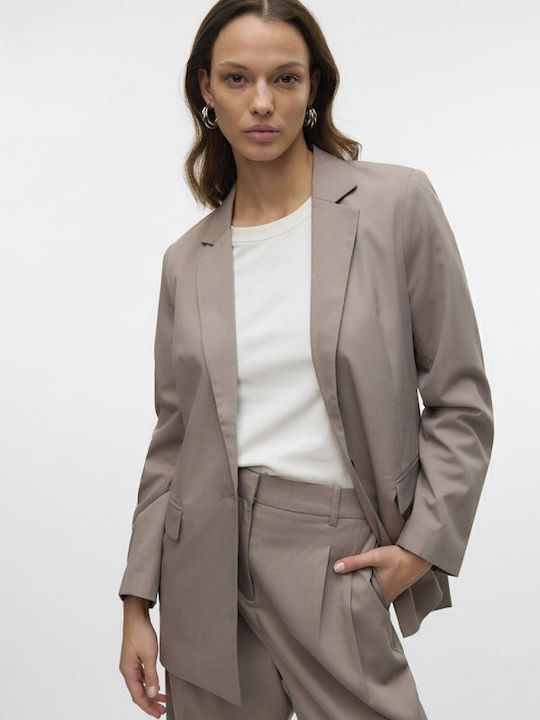 Vero Moda Nila Γυναικείο Σακάκι Μπεζ