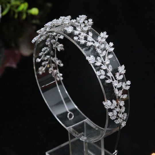 Κόσμημα Τιάρα Ασημί Judith Wedding Headband Ba23 Hair Duty Hrd-ba23