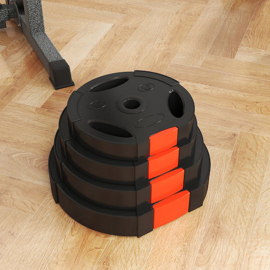 Sportnow Scheibenset Gummierte 2 x 5kg Φ25mm mit Griffen