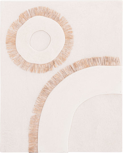 Hm4534 Правоъгълна картина серия Санторини Hm4534 MDF цвят екрю-декорация бежов 48x4.5 дебелина X60cm код 0538049