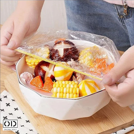 Capace de protecție boluri recipiente din plastic care mențin mâncarea proaspătă mult timp dimensiune ajustabilă elastic 7,5 x 20 cm fabricate din PVC set 100 bucăți oferte originale