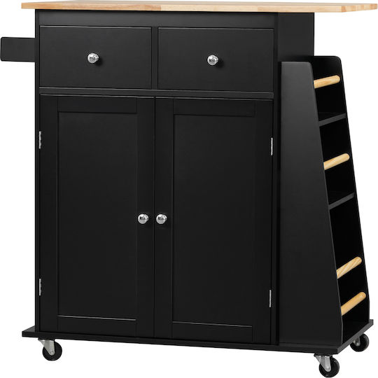Boden Küchenschrank Schwarz 89x45x89,5cm