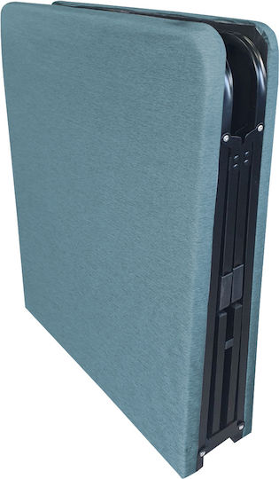 Klappbett mit Matratze 3cm Einzel Blau 180x80x38cm