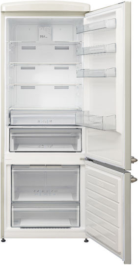 Robin Retro Ψυγειοκαταψύκτης 472lt Total NoFrost Υ192xΠ70xΒ72εκ. Μπεζ RB-498