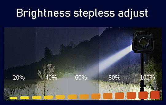 Arbeitsleuchte + LED-Taschenlampe Stufenlose Lichtfarbeneinstellung