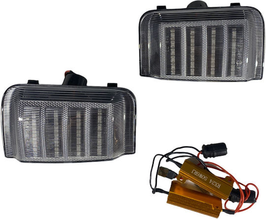 Sequential LED Mirror Indicators Fiat Ducato Citroen Jumper Promaster 2006-2019 Chrome 2pcs