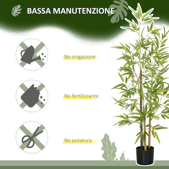 Arbore Artificial de Exterior Bambus Green 120cm HomCom