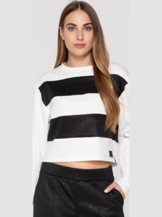 Damen Bluse Langärmelig White