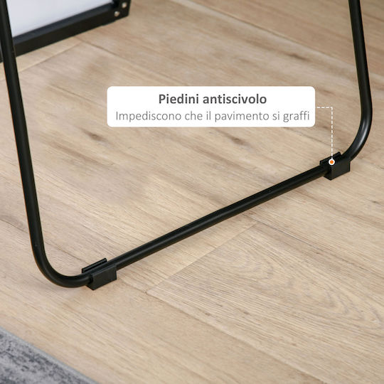 HomCom Floor Mirror with Black Metal Frame 161.5x50cm